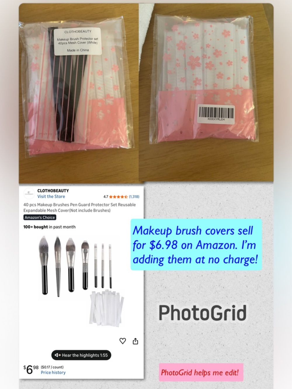 Cosmetic Bag-Eyebrow Kit-Makeup Brushes & Covers-Back Scrubber-Mini Sewing Kit. - Picture 3 of 16